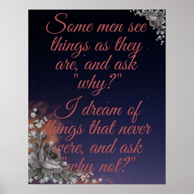 Some men see things wood wall art poster (Vorne)