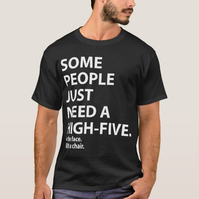 Some people need a highfive in the face friend boy T-Shirt (Vorderseite)