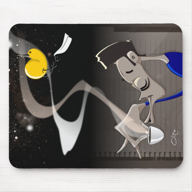 Somebird - Zeit für Kaffee Mousepad (Vorne)