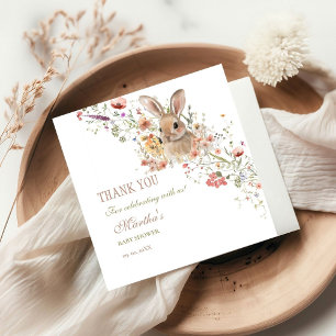 Somebunny auf dem Weg Ostern Wildblume Babydusche Serviette