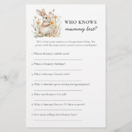 Somebunny Baby Shower Game: Wer kennt Mama am best