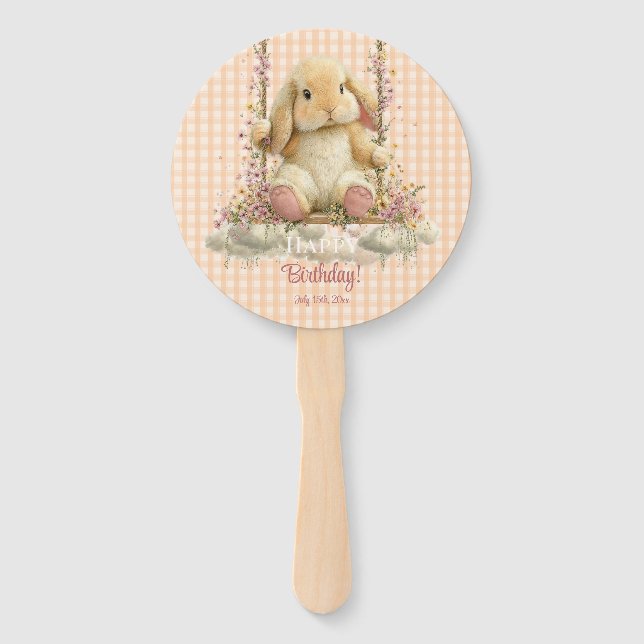 Somebunny is Turning One Handheld Party Fans Fächer (Rückseite)