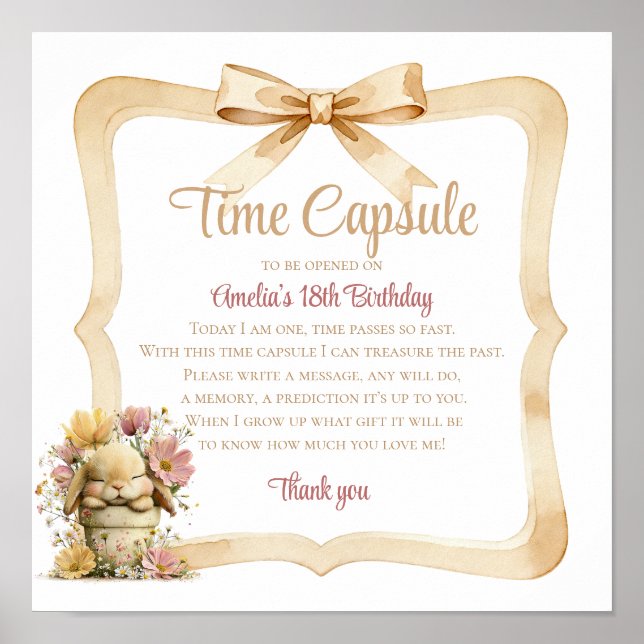 Somebunny is Turning One Milestone Poster (Vorne)