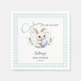 Somebunny ist auf dem Way Boy Easter Baby Shower Serviette