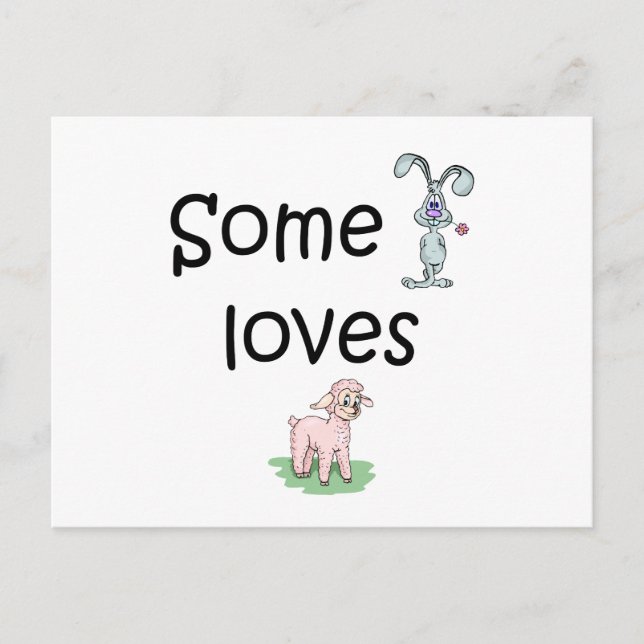 Somebunny Liebe Ewe (Bilder) Postkarte (Vorderseite)