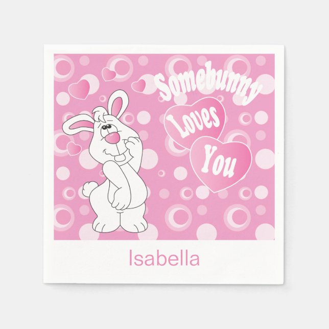 Somebunny Liebe You Serviette (Vorderseite)