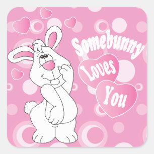 Somebunny Lieben You - Ostersonnigen Quadratischer Aufkleber