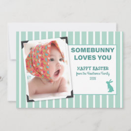 "Somebunny Lieben you" Osterspaß chic Custom Foto Feiertagskarte