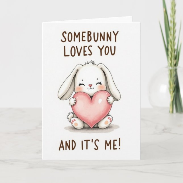 Somebunny liebt dich Karte (Vorderseite)