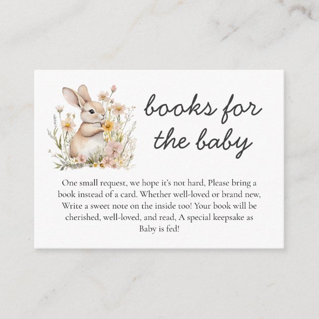 Somebunny Special Books for Baby SpringBaby Dusche Begleitkarte (Vorderseite)