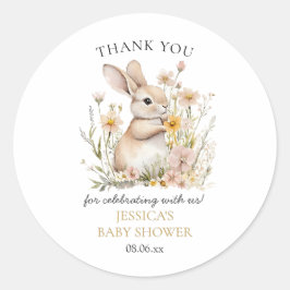 Somebunny Special Wildblumen Frühjahrsdusche Runder Aufkleber