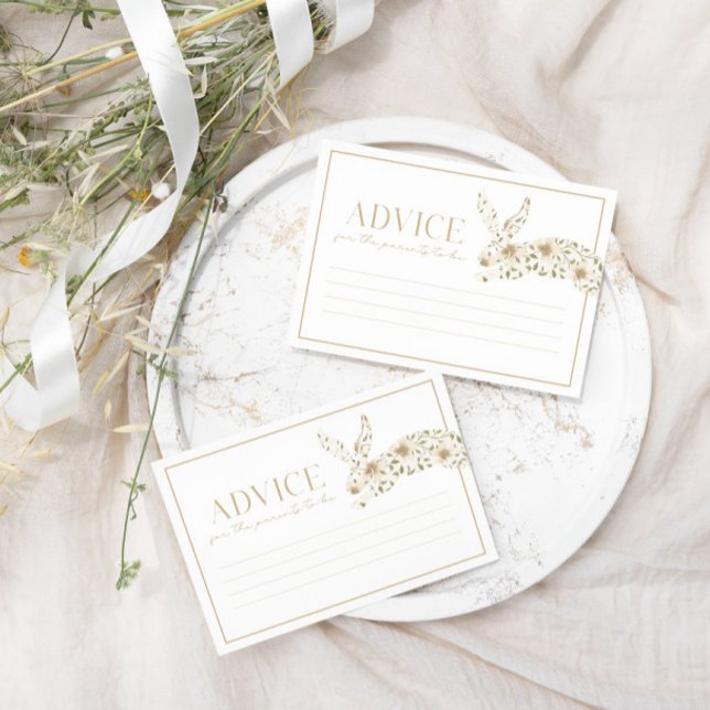 Somebunny Spring Floral Elegante Baby Dusche Hinweiskarte (Von Creator hochgeladen)