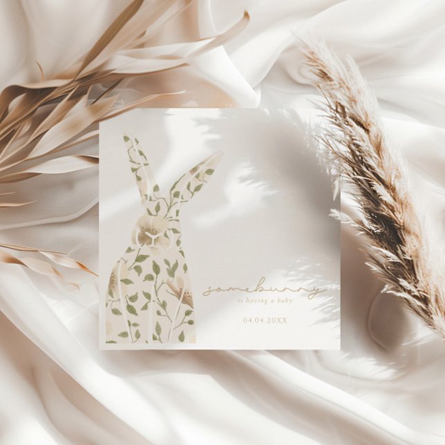 Somebunny Spring Oaster Floral Baby Dusche Serviette (Von Creator hochgeladen)