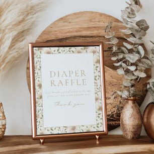 Somebunny Spring Oaster Floral Raffle Sign Poster