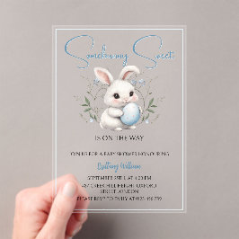 Somebunny Sweet ist auf der Way Easter Baby Dusche Acryleinladungen