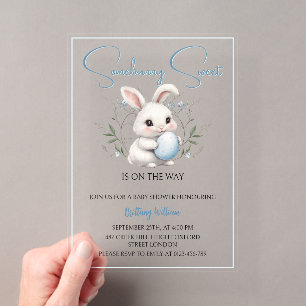 Somebunny Sweet ist auf der Way Easter Baby Dusche Acryleinladungen