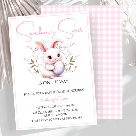 Somebunny Sweet ist auf der Way Girl Baby Dusche Einladung