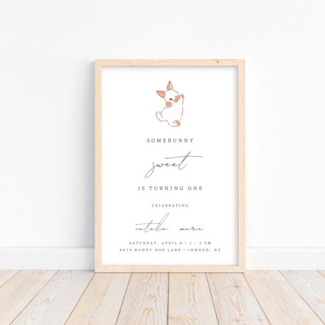 Somebunny Sweet Spring Oaster Girls Begrüßungszeic Poster (Von Creator hochgeladen)