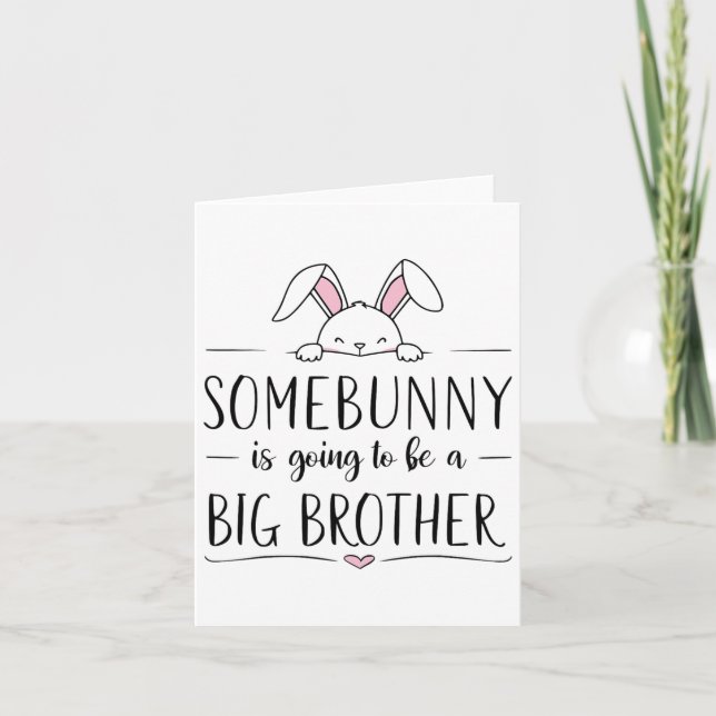 Somebunny wird Big Brother Easter Pregna sein Karte (Vorderseite)