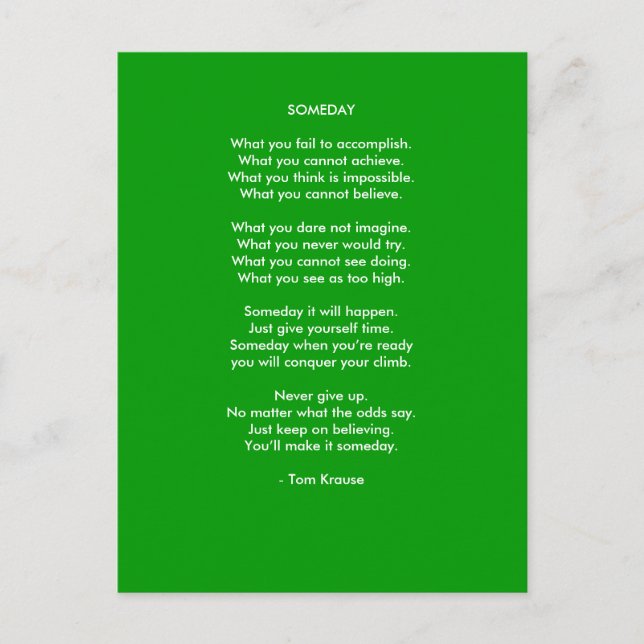 Someday Postkarte (Vorderseite)