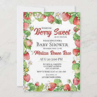 Someone Berry Sweet Is On The Way Einladung