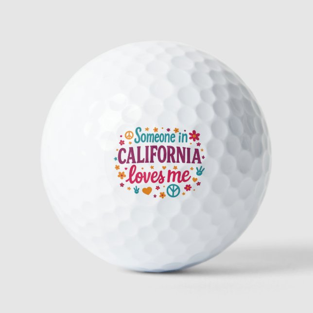 Someone in California Loves Me Funny Gifts Golfball (Vorderseite)