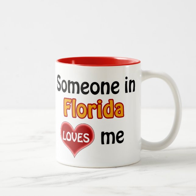 Someone in Florida loves me Zweifarbige Tasse (Rechts)