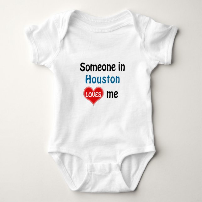 Someone in Houston loves me Baby Strampler (Vorderseite)