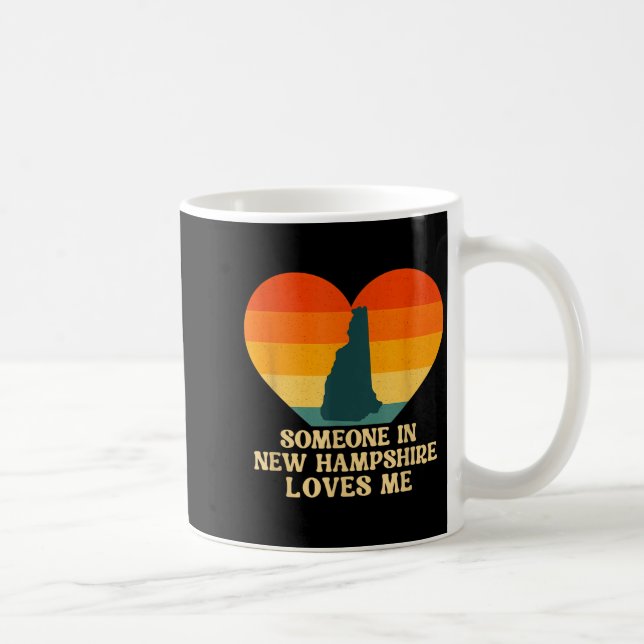 Someone In New Hampshire Loves Me Nh Us State Retr Kaffeetasse (Rechts)