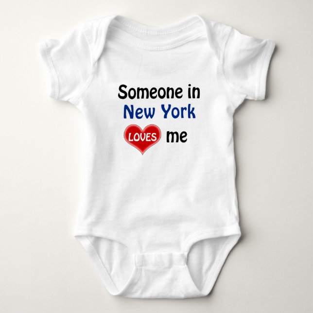 Someone in New York loves me Baby Strampler (Vorderseite)