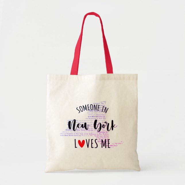 Someone In New York Loves Me Tote Bag Tragetasche (Vorne)