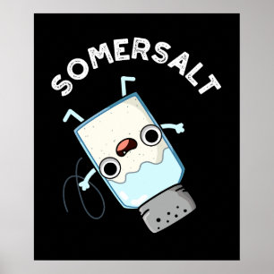 Somersalz Funny Somersault Salt Pun Dark BG Poster