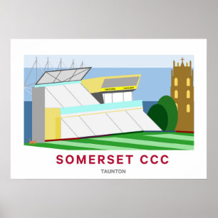 Somerset County Cricket Designer Poster