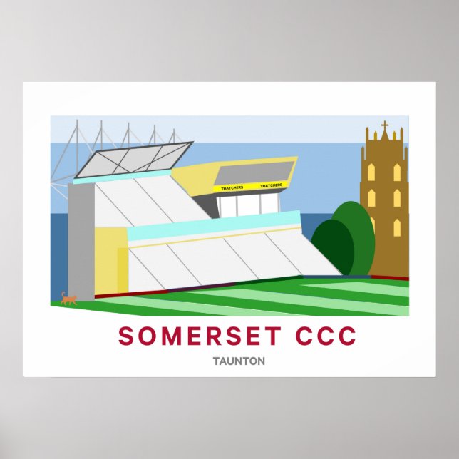 Somerset County Cricket Designer Poster (Vorne)