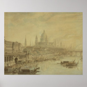 Somerset House, St. Paul's Cathedral und Blackfria Poster