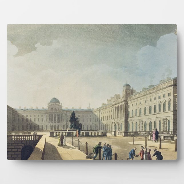 Somerset House, Strand, von "Ackermann's Microcos Fotoplatte (Vorderseite)