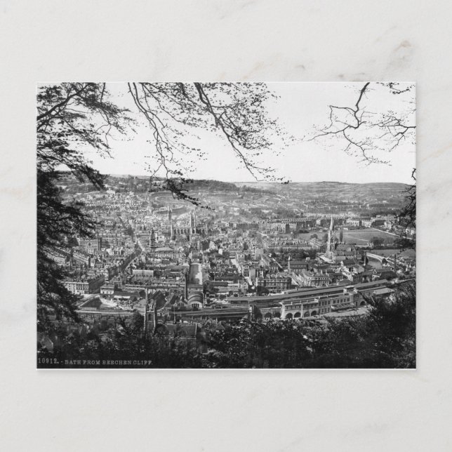 Somerset, UK, Bath City panorama c1895 Postkarte (Vorderseite)