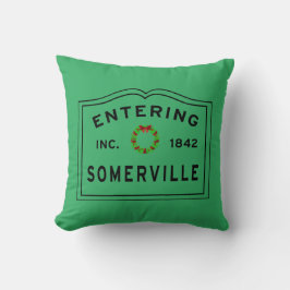 Somerville, MA Holiday Kissen