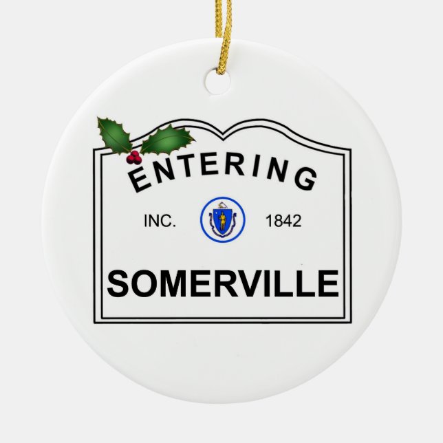Somerville MA Keramik Ornament (Vorne)