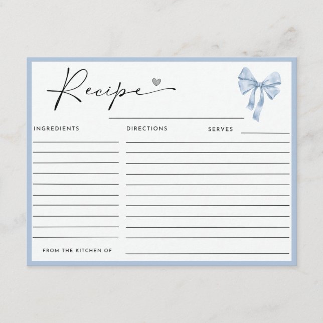 Something Blue Before I Do Bow  Request Begleitkarte (Vorderseite)