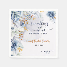 Something Blue Before I Do Bridal Shower Party Serviette