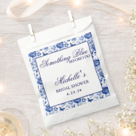Something Blue Before I Do Floral Bridal Shower  Geschenktütchen
