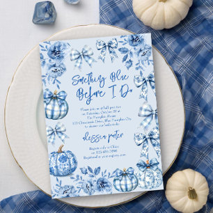 Something Blue bevor ich die Pumpkin Brautparty ma Einladung