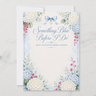 Something Blue Brautparty | Blaue Hortensie Einladung