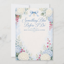 Something Blue Brautparty | Blaue Hortensie Einladung