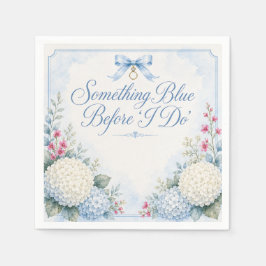 Something Blue Brautparty | Blaue Hortensie Serviette