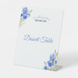 Something Blue Bridal Shower Dessert Table Sockelschild