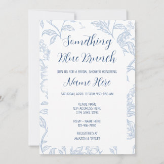 Something Blue Brunch Bridal Shower Invitation Einladung