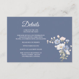 Something Blue Enclosure Card Details Begleitkarte