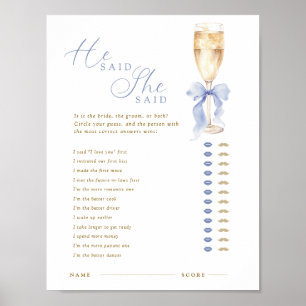 Something Blue Er sagte Sie sagte Digital Poster